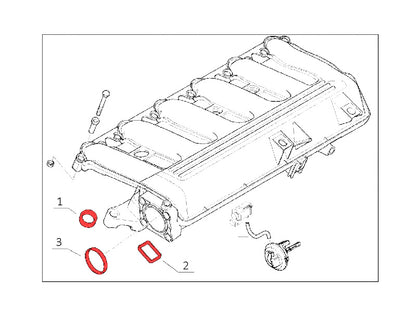 KIT DE ANEL BORBOLETA BMW (22MM) 6 CILINDROS DE ALUMÍNIO 11617800585 7800585 11617790701 7790701