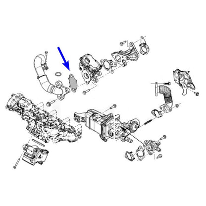 PLUGUE DE ANEL EGR RENAULT MASTER OPEL MONAVO 2.3 DCI CDTi DIESEL 147193862R 4423689 95519089