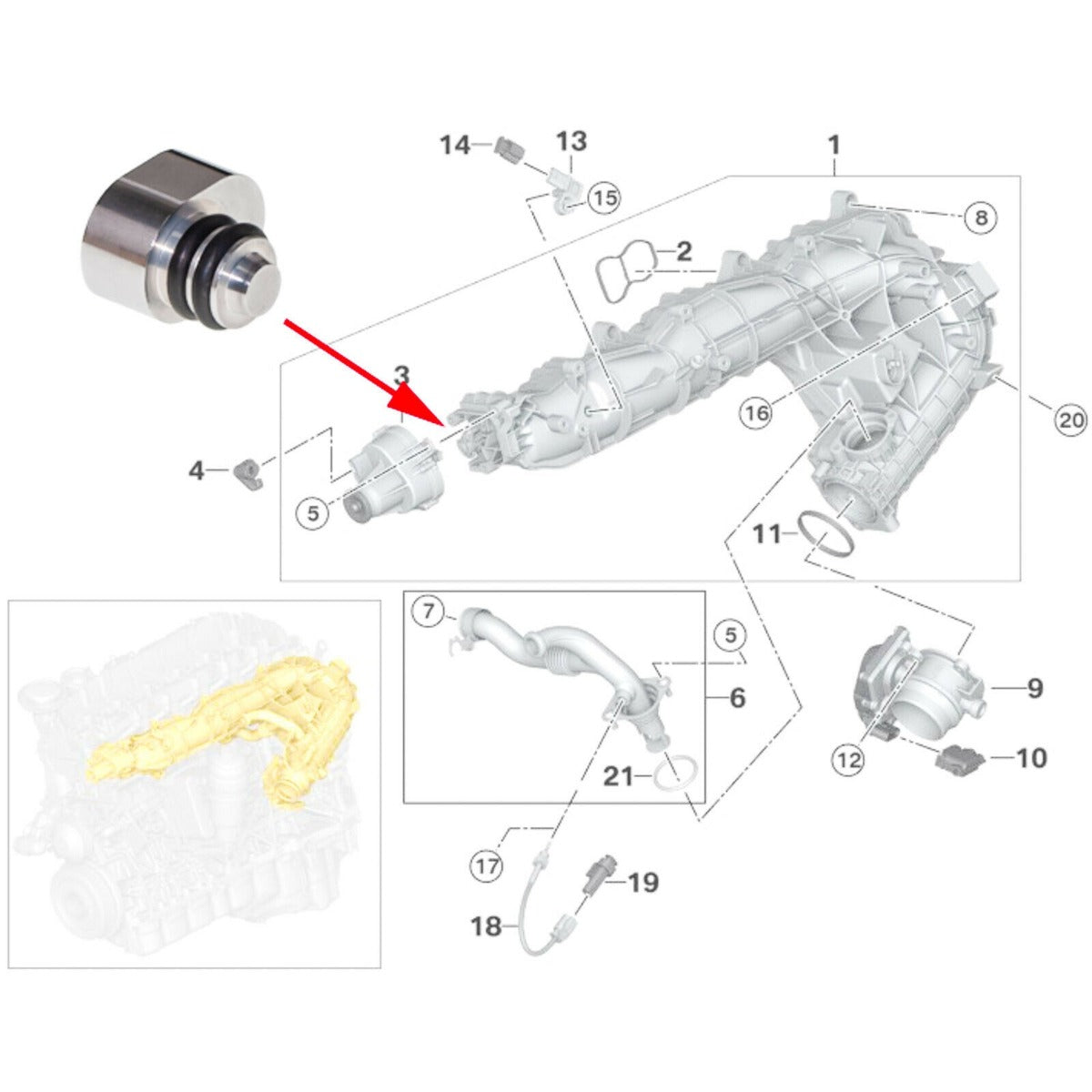 KIT CANCELLING BUTTERFLY BMW N57 N57S 2.5 3.0 3.5 4.0 DIESEL 11617807480 11618511363 11617800088