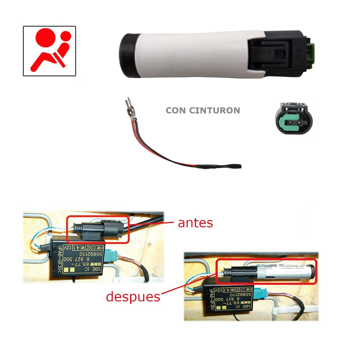 Avería testigo airbag - Emulador esterilla SRS - Airbag sensor pasajero - Sensor de ocupante