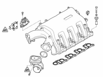 KIT DE CANCELAMENTO DE BORBOLETAS BMW 7 E65 745d 4.4 V8 M67N D44 11617792504 11617792505 11617792507 11-41319-01