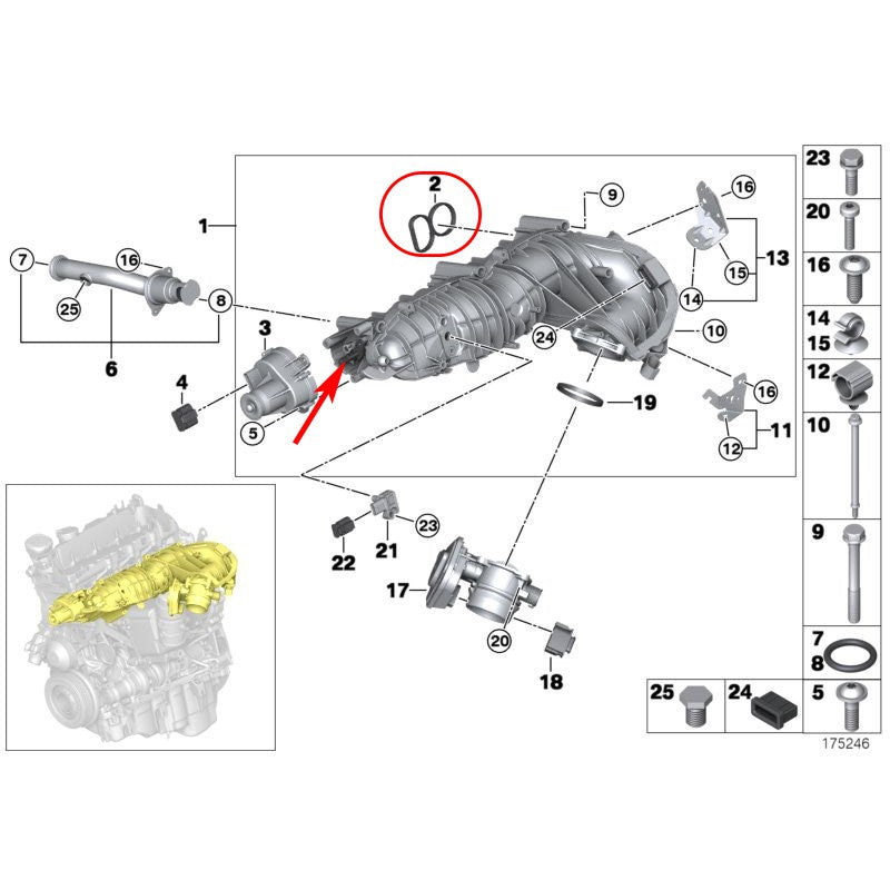 KIT CANCELLING BUTTERFLY KEYS BMW ENGINE N47D 2.0D 11618507239 11617811214 11614728712 11617797384 8507239 7811214 4728712